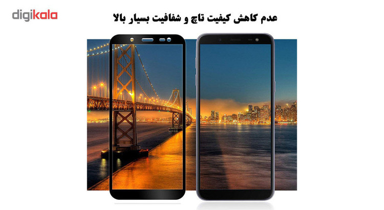 محافظ صفحه نمایش 5D هورس مدل FAG مناسب برای گوشی موبایل سامسونگ Galaxy J6 2018 مجموعه دو عددی