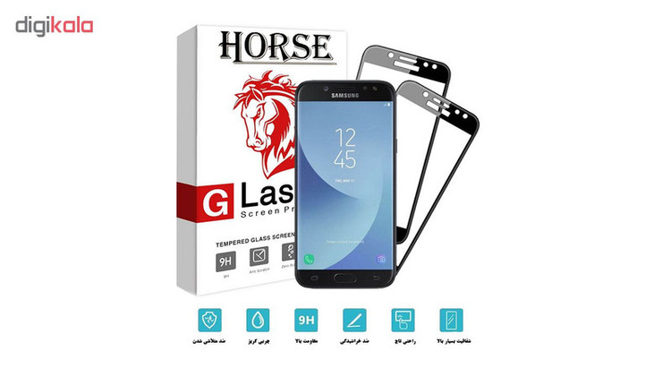 محافظ صفحه نمایش 5D هورس مدل FAG مناسب برای گوشی موبایل سامسونگ Galaxy J5 Pro بسته دو عددی