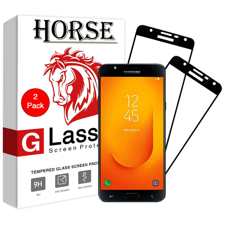 محافظ صفحه نمایش 5D هورس مدل FAG مناسب برای گوشی موبایل سامسونگ Galaxy J7 Duo بسته دو عددی