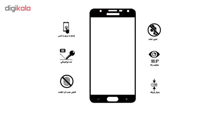 محافظ صفحه نمایش 5D هورس مدل FAG مناسب برای گوشی موبایل سامسونگ Galaxy J7 Duo بسته دو عددی