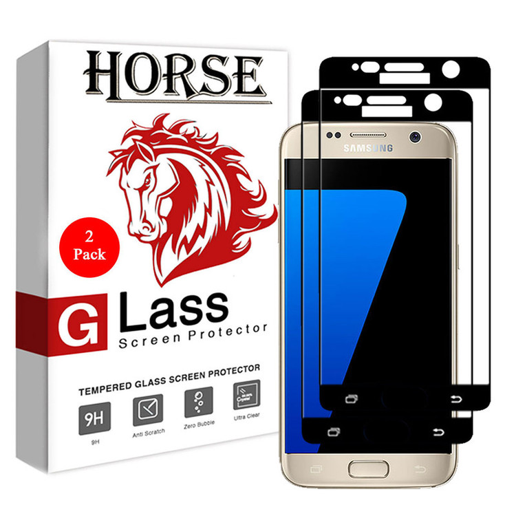 محافظ صفحه نمایش 5D هورس مدل FAG مناسب برای گوشی موبایل سامسونگ Galaxy S7 بسته دو عددی