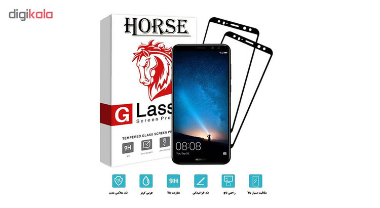 محافظ صفحه نمایش 5D هورس مدل FAG مناسب برای گوشی موبایل هوآوی Mate 10 Lite بسته دو عددی
