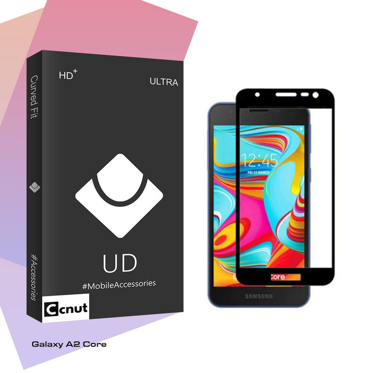 محافظ صفحه نمایش شیشه ای کوکونات مدل UD Black مناسب برای گوشی موبایل سامسونگ Galaxy A2 Core