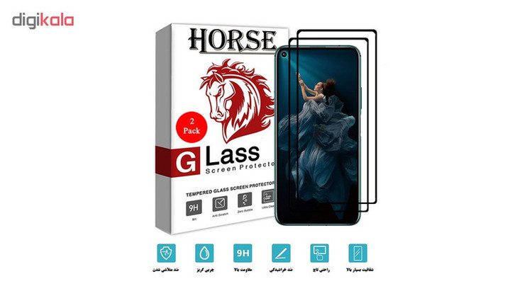 محافظ صفحه نمایش 5D هورس مدل FAG مناسب برای گوشی موبایل آنر 20 بسته 2 عددی