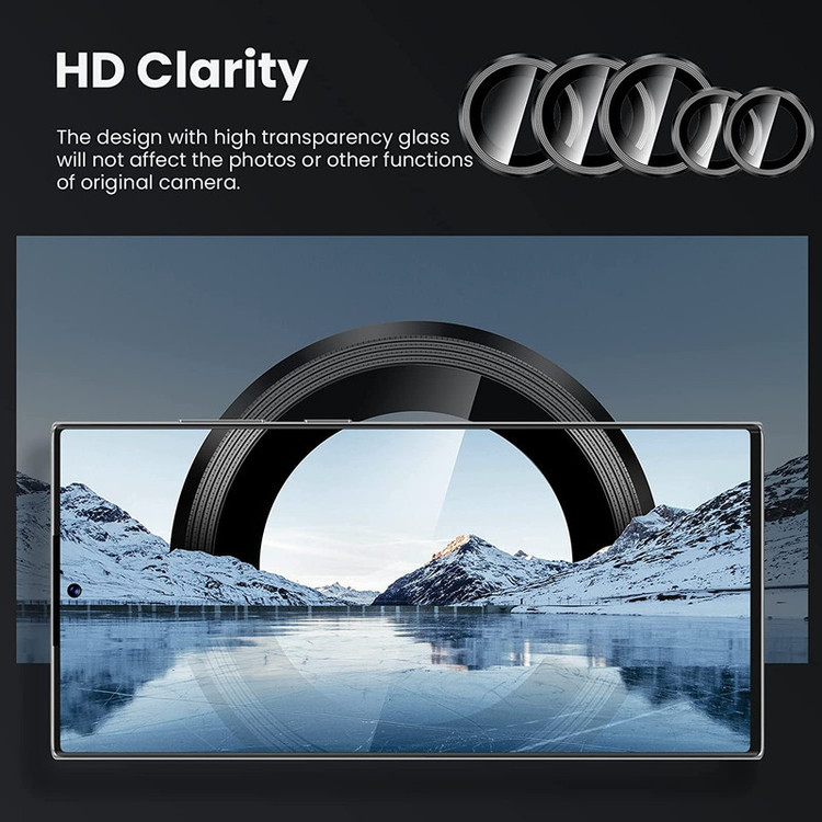 محافظ لنز دوربین رینگی D`HARDمدل Transparent Ring مناسب برای گوشی موبایل سامسونگ Galaxy S23 Ultra