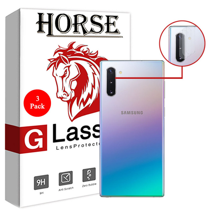 محافظ لنز دوربین هورس مدل UTF مناسب برای گوشی موبایل سامسونگ Galaxy Note10 Plus بسته سه عددی