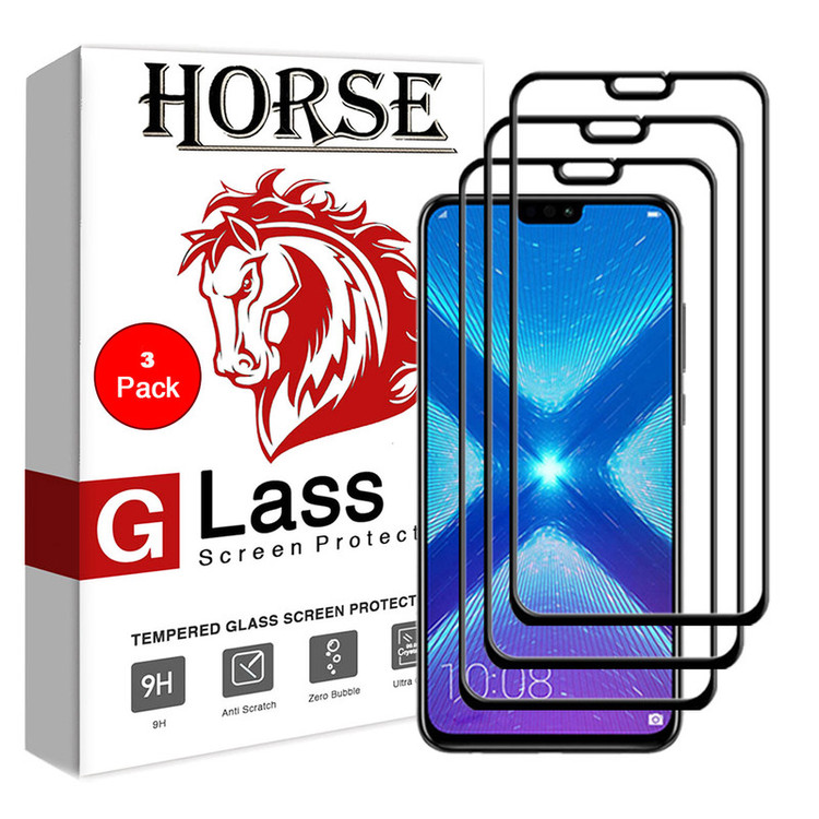 محافظ صفحه نمایش 5D هورس مدل FAG مناسب برای گوشی موبایل هوآوی Honer 8X بسته سه عددی