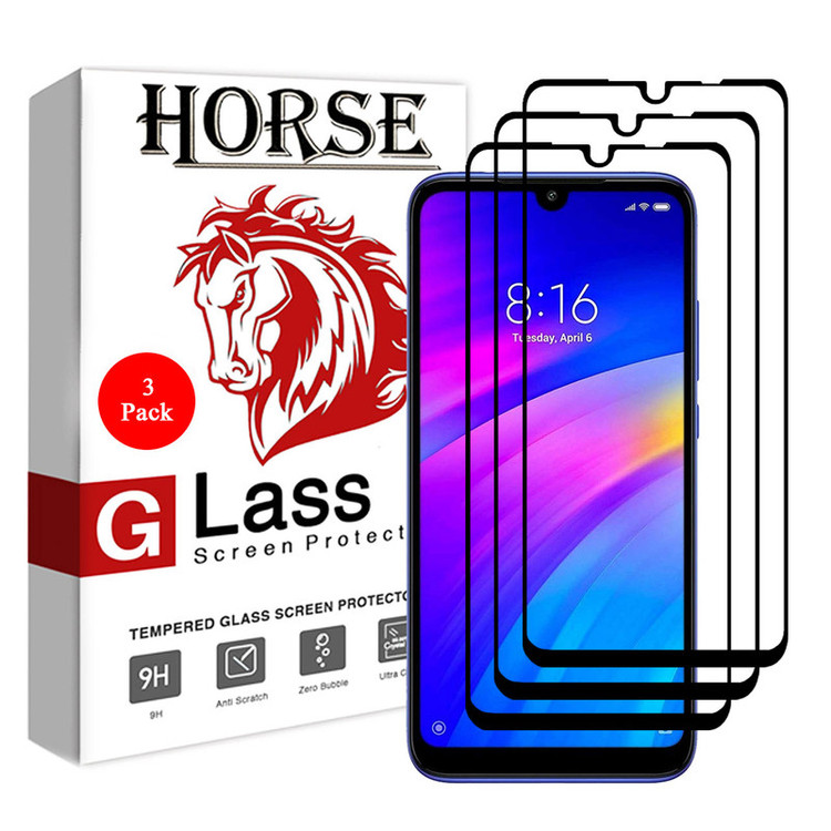 محافظ صفحه نمایش 5D هورس مدل FAG مناسب برای گوشی موبایل شیائومی Redmi 7 بسته 3 عددی