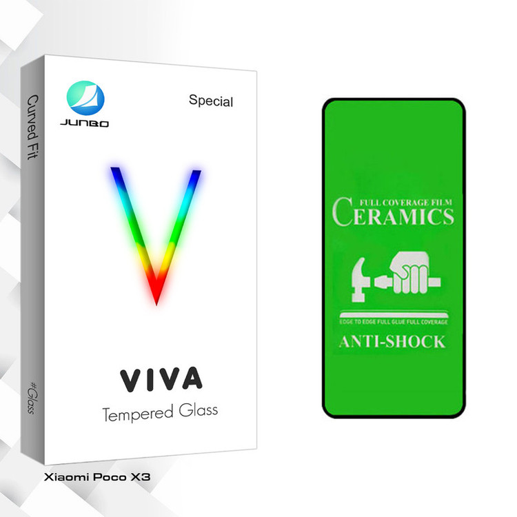 محافظ صفحه نمایش سرامیکی جانبو مدل Viva Glass مناسب برای گوشی موبایل شیائومی Poco X3