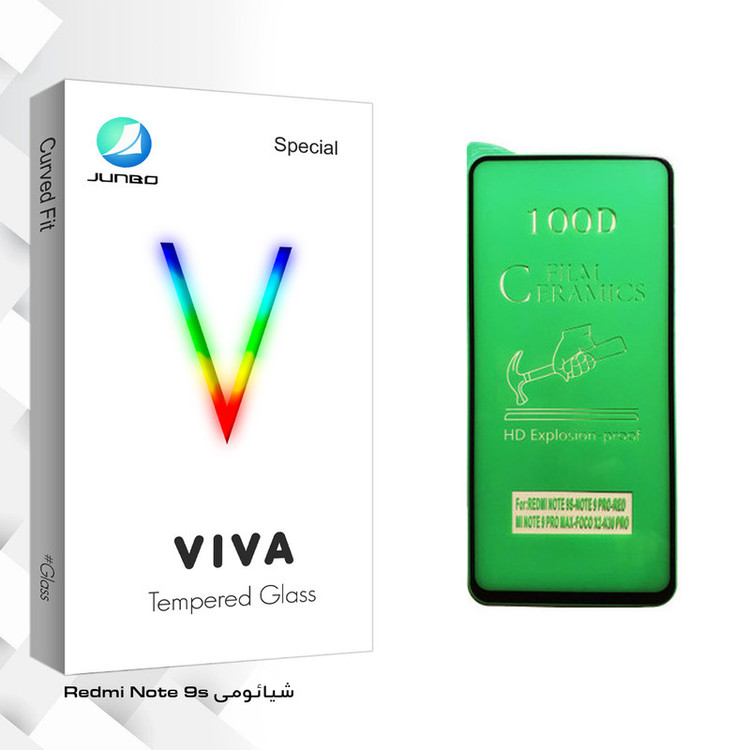 محافظ صفحه نمایش سرامیکی جانبو مدل Viva Glass مناسب برای گوشی موبایل شیائومی Redmi Note 9s