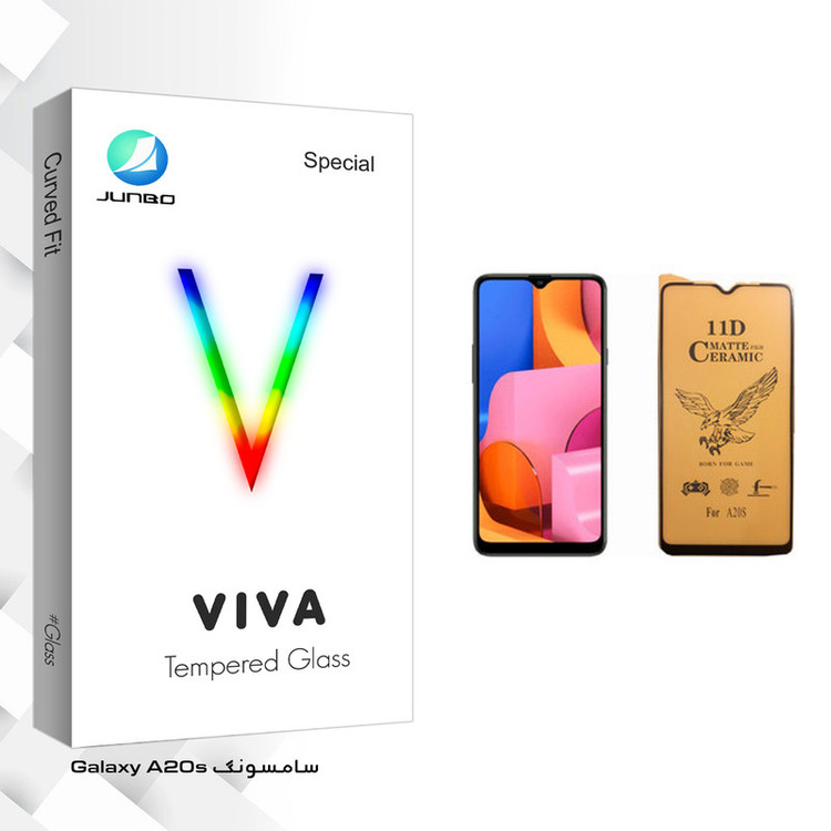 محافظ صفحه نمایش سرامیکی جانبو مدل Viva Glass مناسب برای گوشی موبایل سامسونگ Galaxy A20s