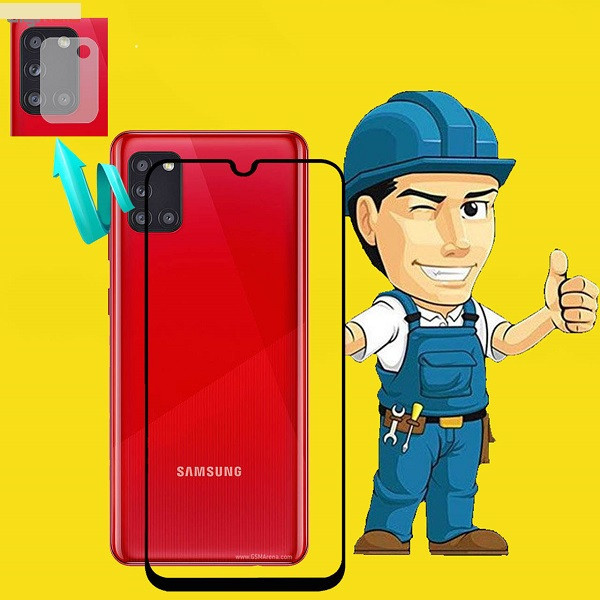 محافظ صفحه نمایش مات روبیکس مدل CRA31مناسب برای گوشی موبایل سامسونگ Galaxy A31 به همراه محافظ لنزدوربین