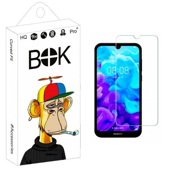 محافظ صفحه نمایش شیشه ای بوک مدل Bright مناسب برای گوشی موبایل هوآوی Y5 2019 / Y5 Prime 2019 / آنر 8s