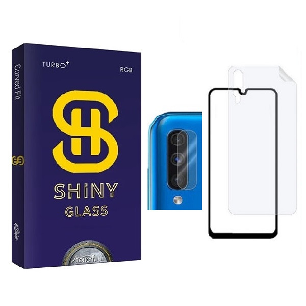 محافظ صفحه نمایش آتوچبو مدل FUL مناسب برای گوشی موبایل  سامسونگ Galaxy A70 به همراه محافظ پشت گوشی و محافظ لنز دوربین