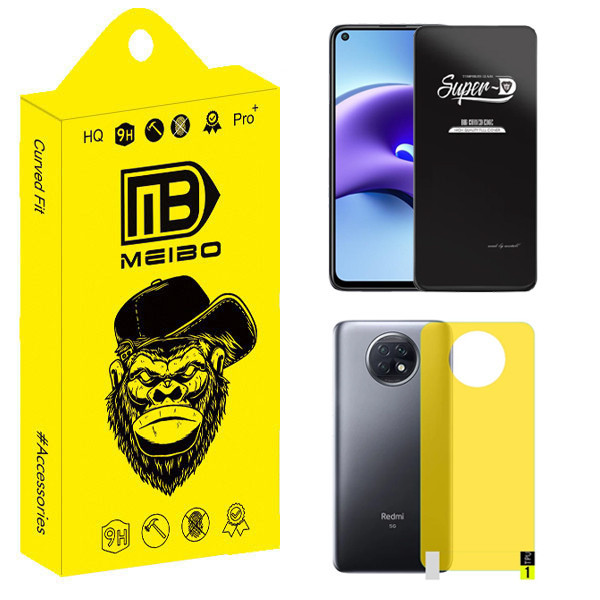 محافظ صفحه نمایش میبو مدل Transparent SuperD مناسب برای گوشی موبایل شیائومی Redmi Note 9T به همراه محافظ پشت گوشی