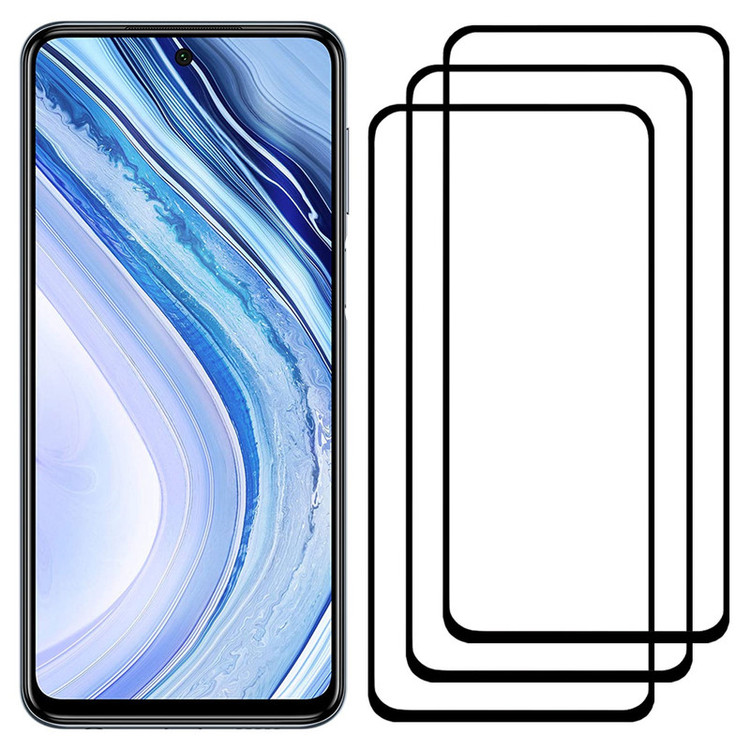 محافظ صفحه نمایش مدل FCG مناسب برای گوشی موبایل شیائومی Redmi Note 9 Pro Max بسته سه عددی