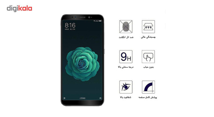 محافظ صفحه نمایش 5D هورس مدل FAG مناسب برای گوشی موبایل شیائومی Mi A2 / Mi 6X مجموعه دو عددی