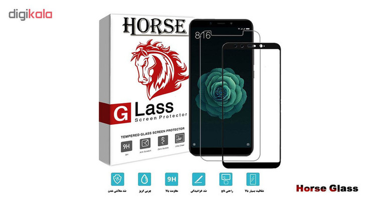 محافظ صفحه نمایش 5D هورس مدل FAG مناسب برای گوشی موبایل شیائومی Mi A2 / Mi 6X مجموعه دو عددی