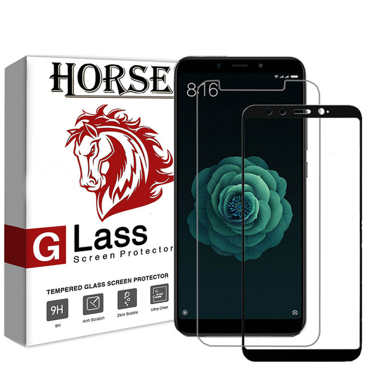 محافظ صفحه نمایش 5D هورس مدل FAG مناسب برای گوشی موبایل شیائومی Mi A2 / Mi 6X مجموعه دو عددی