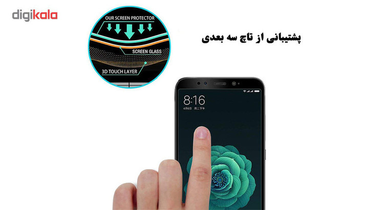 محافظ صفحه نمایش 5D هورس مدل FAG مناسب برای گوشی موبایل شیائومی Mi A2 / Mi 6X مجموعه دو عددی