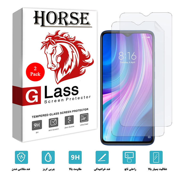 محافظ صفحه نمایش نانو هورس مدل FSN مناسب برای گوشی موبایل شیائومی Redmi Note 8 Pro بسته دو عددی