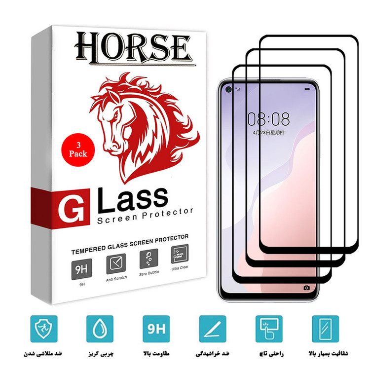 محافظ صفحه نمایش سرامیکی هورس مدل CRM مناسب برای گوشی موبایل هوآوی nova 7 SE بسته سه عددی