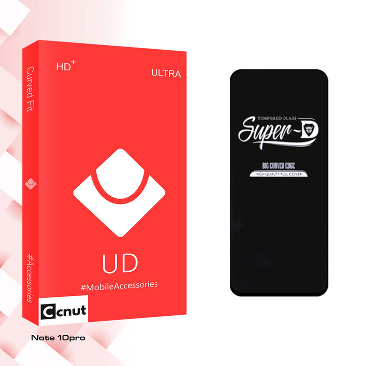 محافظ صفحه نمایش شیشه ای کوکونات مدل UD UltraSuper D مناسب برای گوشی موبایل شیائومی Note 10pro