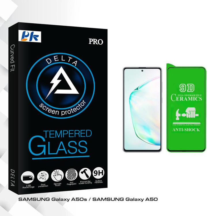 محافظ صفحه نمایش سرامیکی پی کی مدل Delta Glass مناسب برای گوشی موبایل سامسونگ Galaxy A50s / A50