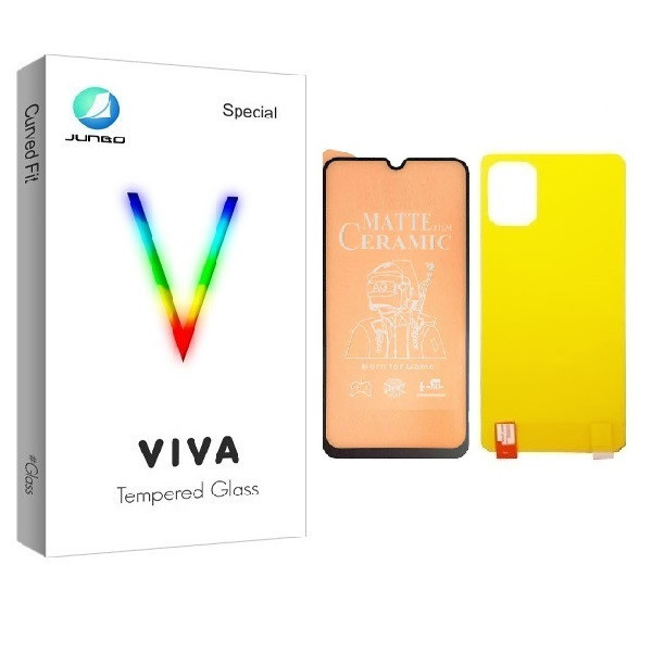 محافظ صفحه نمایش مات جانبو مدل CR-A51 مناسب برای گوشی موبایل سامسونگ Galaxy A51 به همراه محافظ پشت گوشی