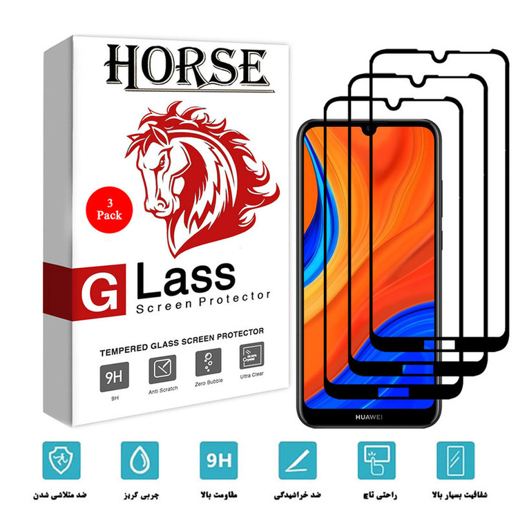 محافظ صفحه نمایش سرامیکی هورس مدل CRM مناسب برای گوشی موبایل هوآوی Y6s بسته سه عددی