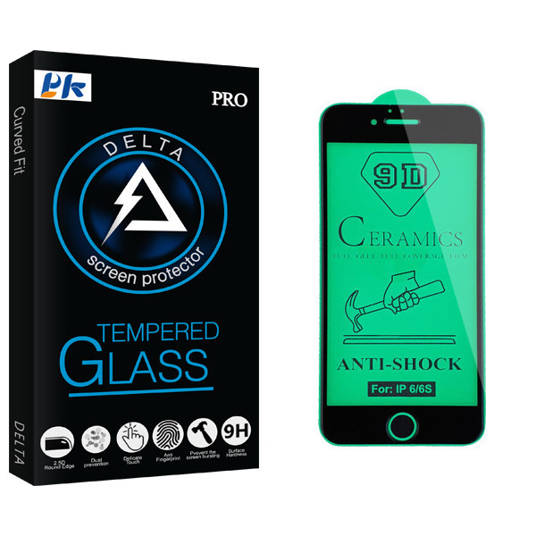 محافظ صفحه نمایش سرامیکی پی کی مدل Delta Glass مناسب برای گوشی موبایل اپل iPhone 6