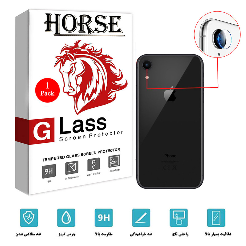 محافظ لنز دوربین هورس مدل SGL-H مناسب برای گوشی موبایل اپل iPhone XR