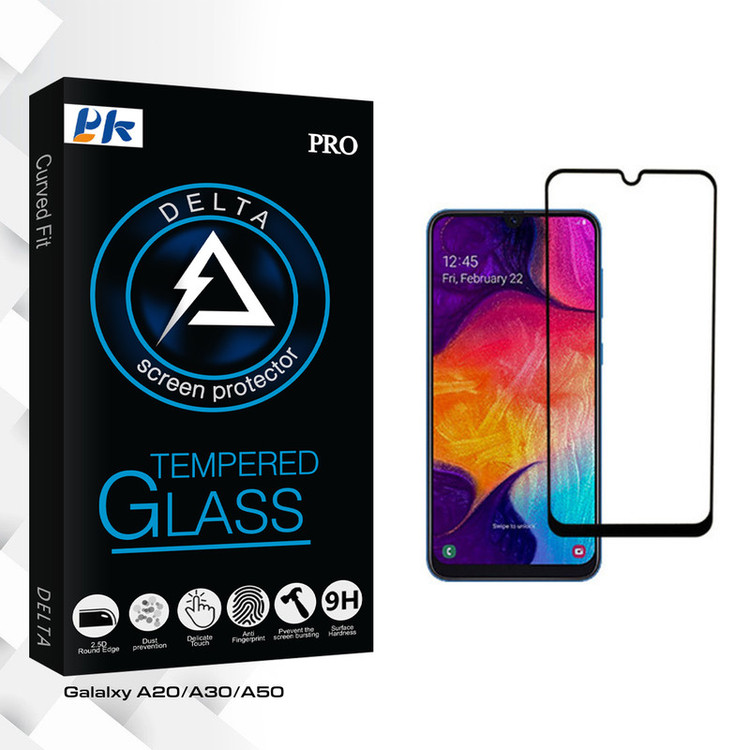 محافظ صفحه نمایش پی کی مدل Delta Glass مناسب برای گوشی موبایل سامسونگ Galalxy A20/A30/A50