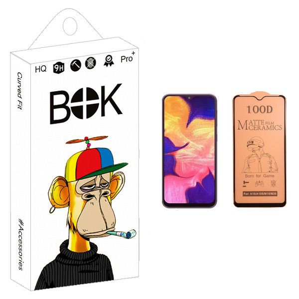 محافظ صفحه نمایش سرامیکی بوک مدل +HD مناسب برای گوشی موبایل سامسونگ Galaxy A10