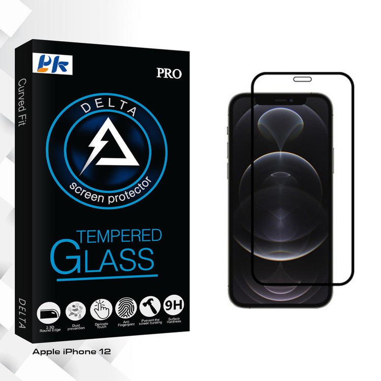 محافظ صفحه نمایش پی کی مدل Delta Glass مناسب برای گوشی موبایل اپل iPhone 12