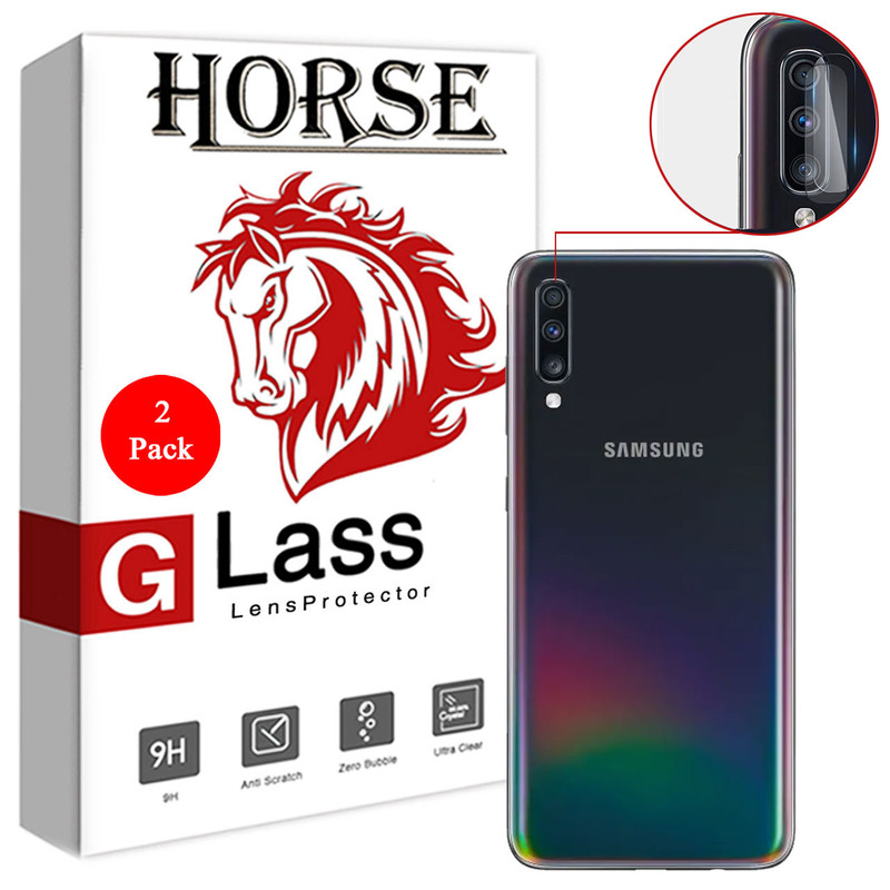 محافظ لنز دوربین هورس مدل UTF مناسب برای گوشی موبایل سامسونگ Galaxy A60 بسته دو عددی