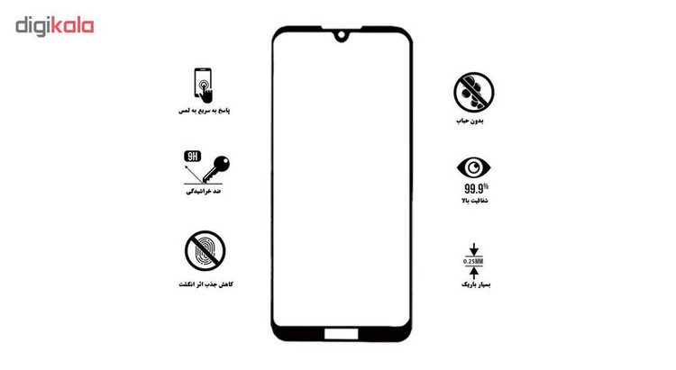 محافظ صفحه نمایش 5D هورس مدل FAG مناسب برای گوشی موبایل آنر 8A / Play 8A بسته سه عددی