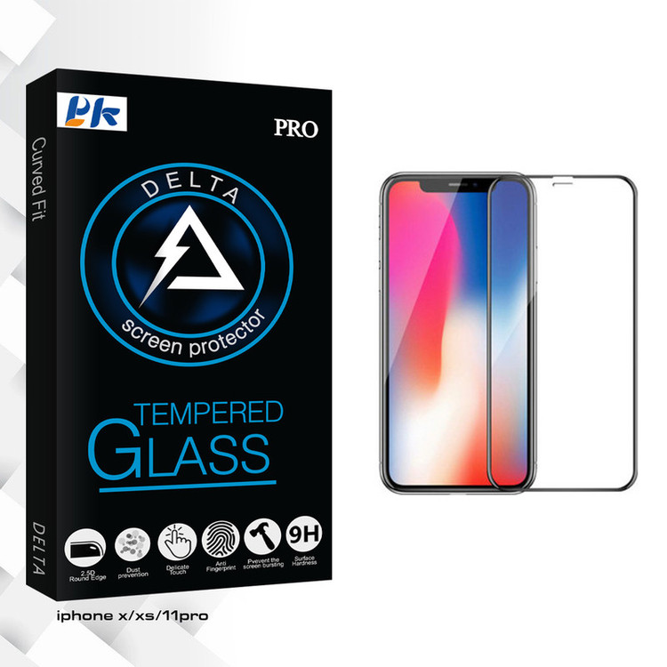 محافظ صفحه نمایش پی کی مدل Delta Glass مناسب برای گوشی موبایل اپل iPhone x