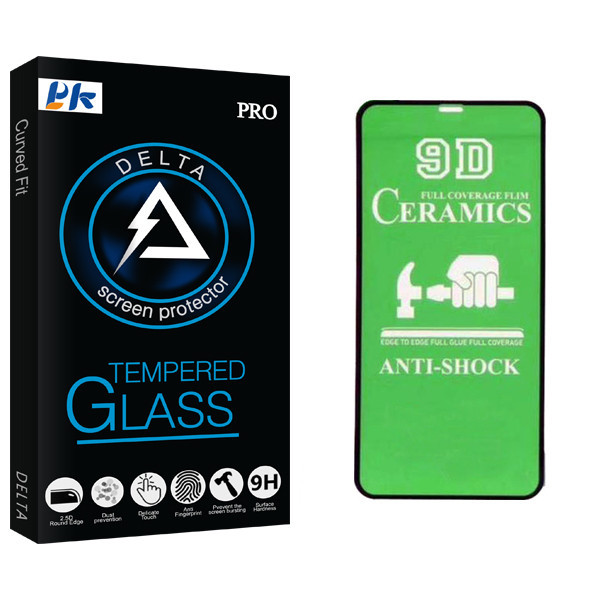 محافظ صفحه نمایش 9D پی کی مدل Delta Glass مناسب برای گوشی موبایل اپل Iphone XR/11