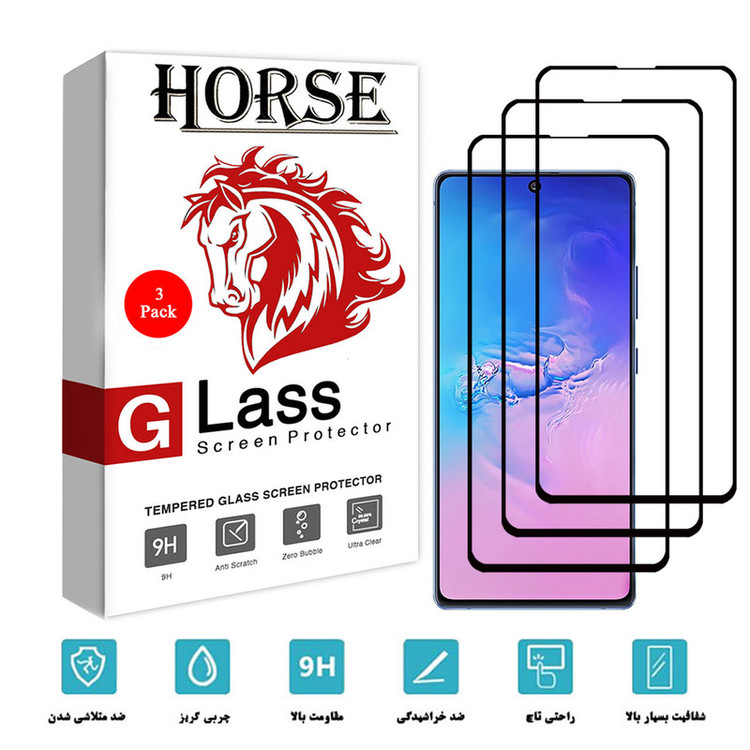 محافظ صفحه نمایش سرامیکی هورس مدل CRM مناسب برای گوشی موبایل سامسونگ Galaxy S10 Lite بسته سه عددی