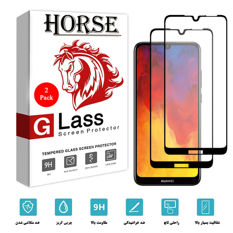 محافظ صفحه نمایش سرامیکی هورس مدل CMT مناسب برای گوشی موبایل هوآوی Y6 2019 / Y6 Prime 2019 بسته دو عددی