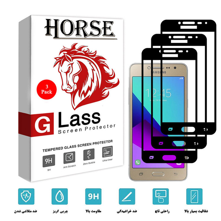 محافظ صفحه نمایش سرامیکی هورس مدل CRM مناسب برای گوشی موبایل سامسونگ Galaxy J2 Prime بسته سه عددی