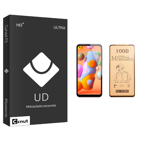 محافظ صفحه نمایش سرامیکی کوکونات مدل UD Black مناسب برای گوشی موبایل سامسونگ Galaxy A11