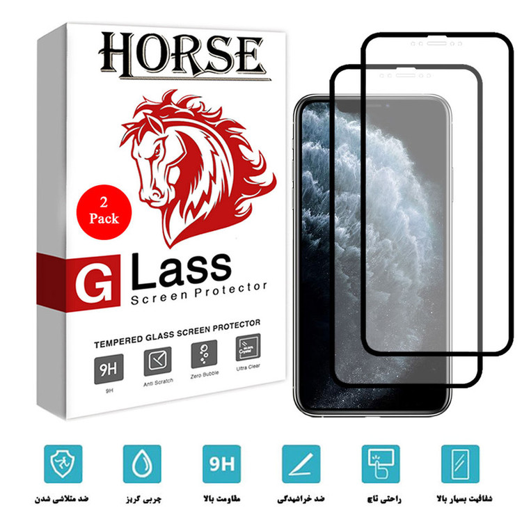 محافظ صفحه نمایش سرامیکی هورس مدل CMT مناسب برای گوشی موبایل اپل iPhone 11 Pro بسته دو عددی