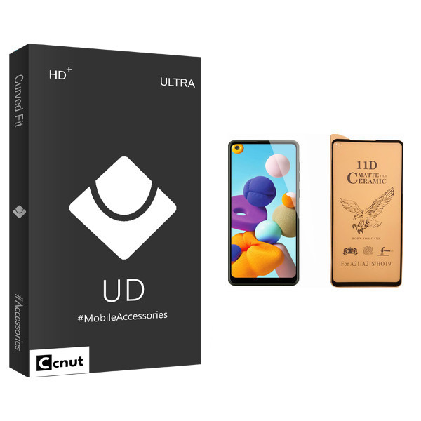 محافظ صفحه نمایش سرامیکی کوکونات مدل UD Black مناسب برای گوشی موبایل سامسونگ Galaxy A21
