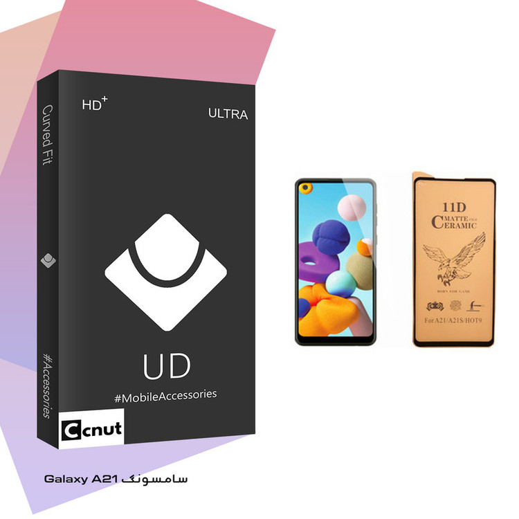 محافظ صفحه نمایش سرامیکی کوکونات مدل UD Black مناسب برای گوشی موبایل سامسونگ Galaxy A21