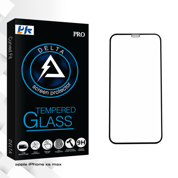 محافظ صفحه نمایش 5D پی کی مدل Delta Glass مناسب برای گوشی موبایل اپل iPhone xs max