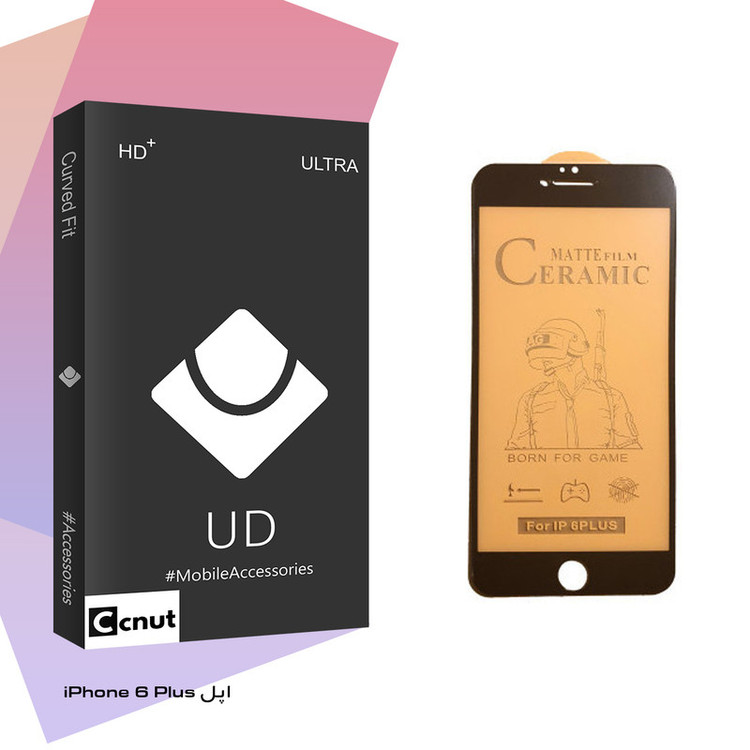 محافظ صفحه نمایش سرامیکی کوکونات مدل UD Black مناسب برای گوشی موبایل اپل iPhone 6 Plus