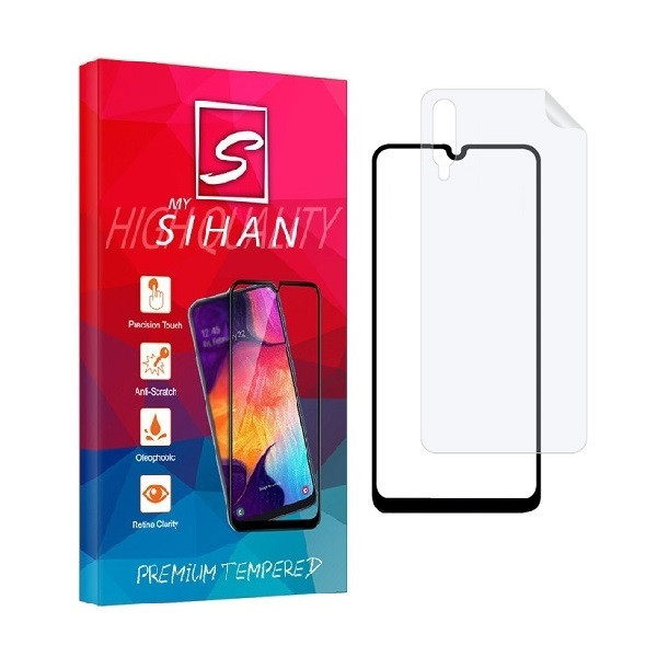 محافظ صفحه نمایش مای سیحان مدل 2FN مناسب برای گوشی موبایل سامسونگ Galaxy A70 به همراه محافظ پشت گوشی