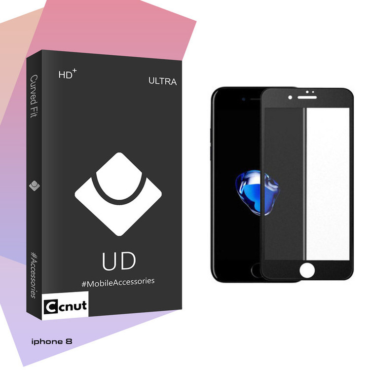 محافظ صفحه نمایش شیشه ای کوکونات مدل UD Black مناسب برای گوشی موبایل اپل iphone 8